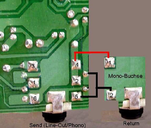 Schaltung für einen Send-/Return-Weg im VOX VT-50 Amp als PDF