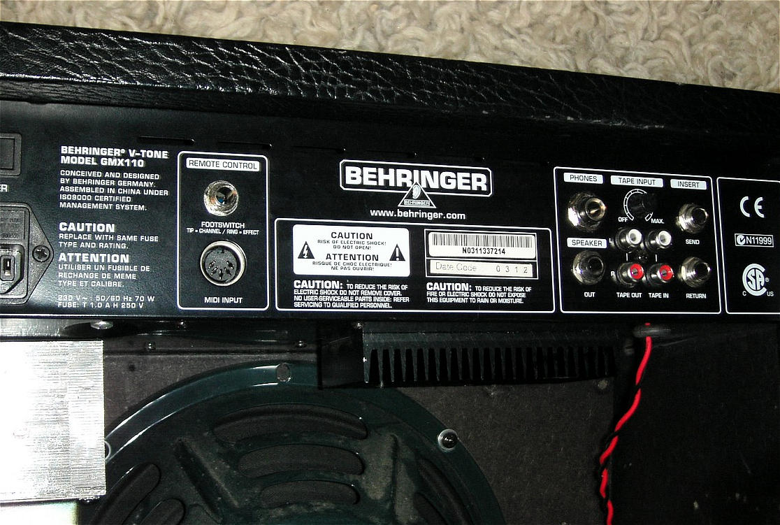 behringer-gmx110 - Details